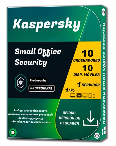 Kaspersky Small Office Security - 10 PCs - 10 Móviles - 1 Servidor Por un Año